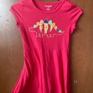 A dinosaur dress pink